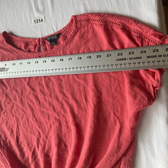 Buffalo by David Bitton Women’s Short Sleeve Tank Top Blouse Size M, Pink - Picture 2 of 8